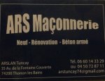 SAS ARS MACONNERIE 74200