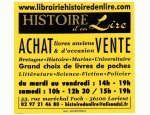 LIBRAIRIE HISTOIRE D'EN LIRE 56100