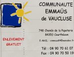 EMMAUS DE VAUCLUSE 84350